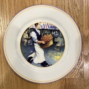 Sabatier French Bread Plate Bone China 7" Bread Appetizer Dessert Plates